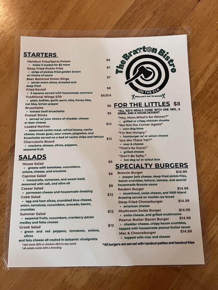 BrAXton Bistro Menu image 2